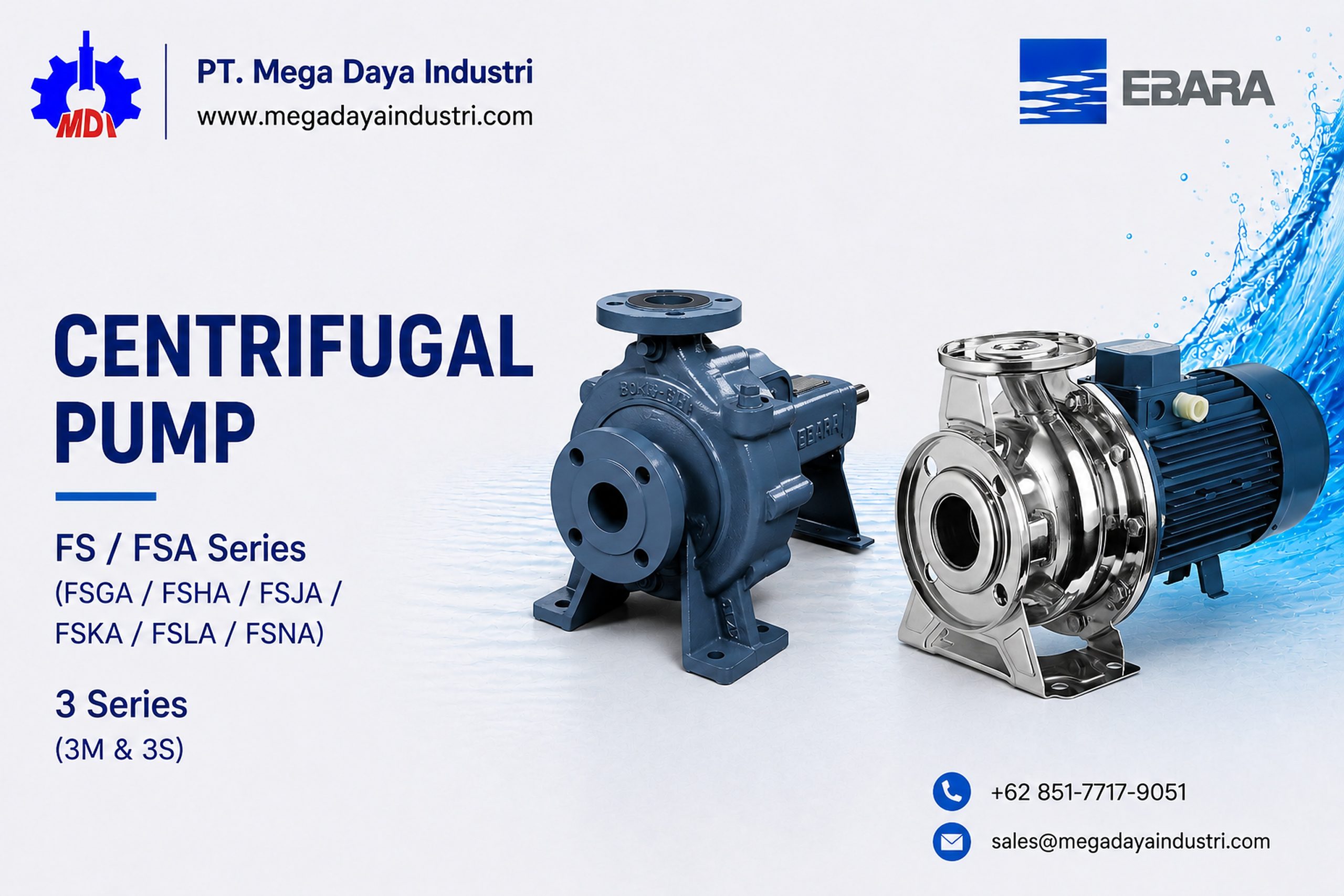 Ebara centrifugal pump untuk aplikasi industri