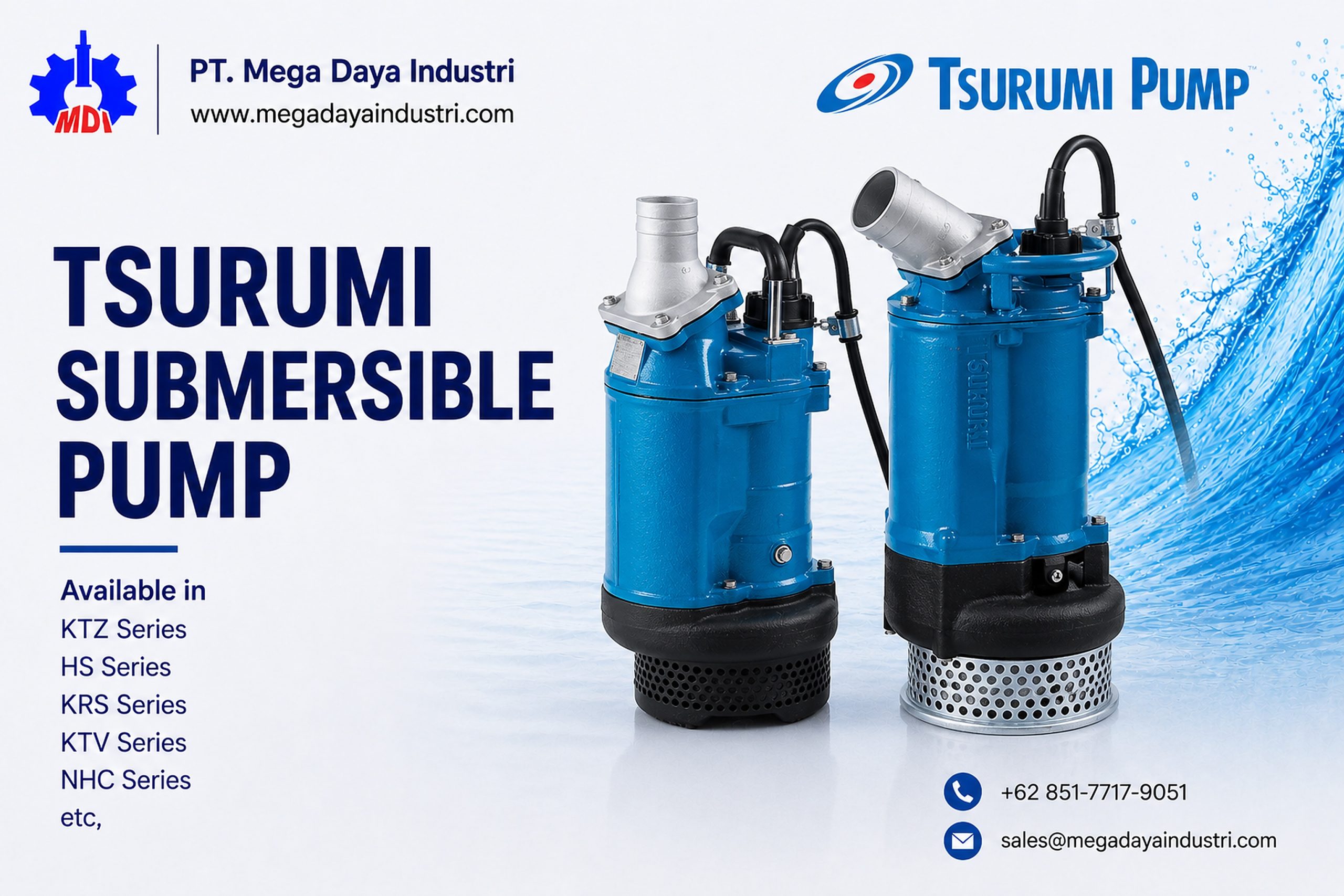 Tsurumi submersible pump untuk aplikasi industri